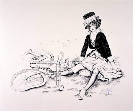 Lady On Bike