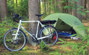Bike touring camping